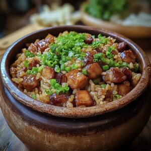 Clay Pot Rice with Five Spice Powder and Mushroom