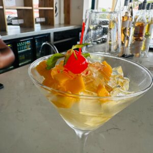 Coconut Jelly with Mango Mousse