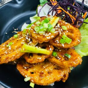 Lotus Stem with Ginger Plum Dip