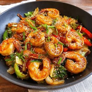 Vietnamese Stir Fried Prawns with Ginger and Lemongrass